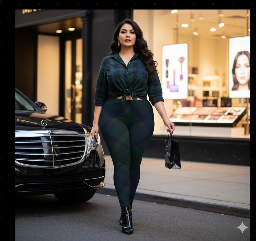 OMEP Forest Plaid Leggings-Autumn Falls Collection (Leggings Edition)