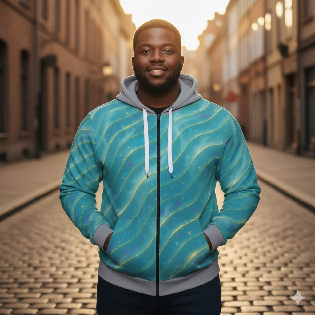 Aurora Frostwave Polka Dot Hoodie