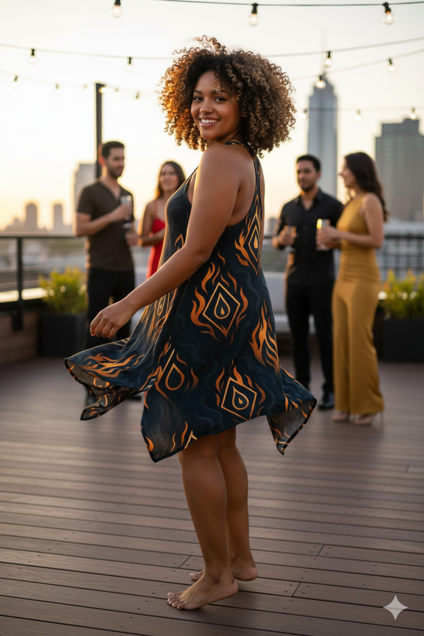 Phoenix Ember Flame Tank Dress