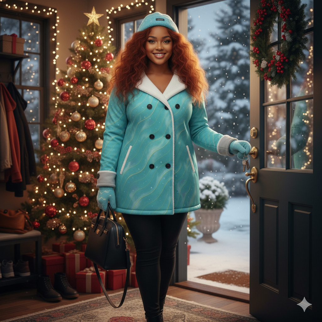 Aurora Goldwave Frost Coat — Luxe Holiday Edition