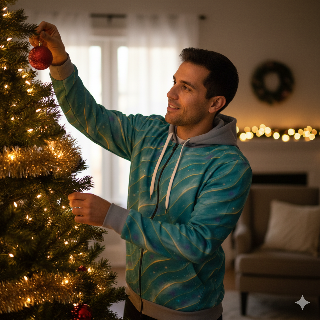 Aurora Frostwave Polka Dot Hoodie