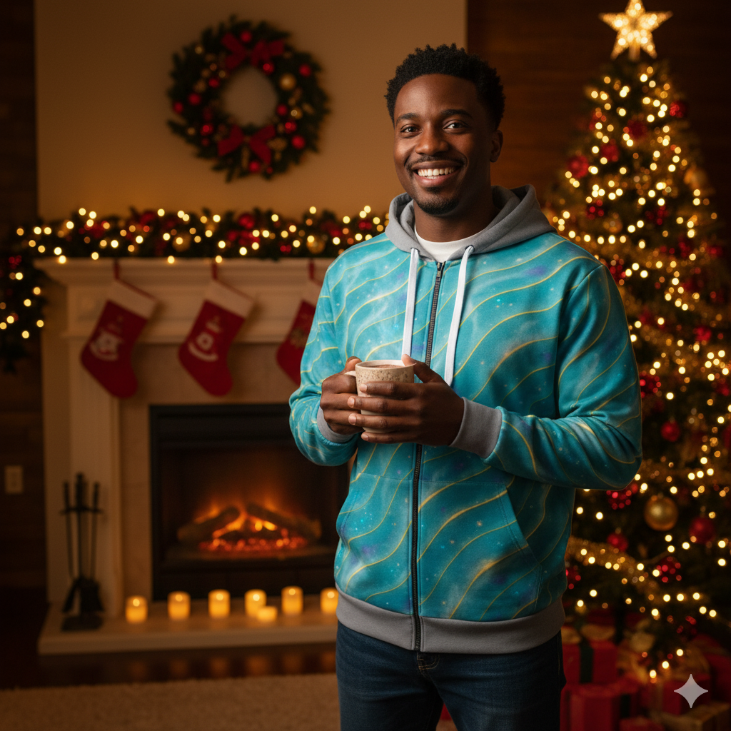 Aurora Frostwave Polka Dot Hoodie