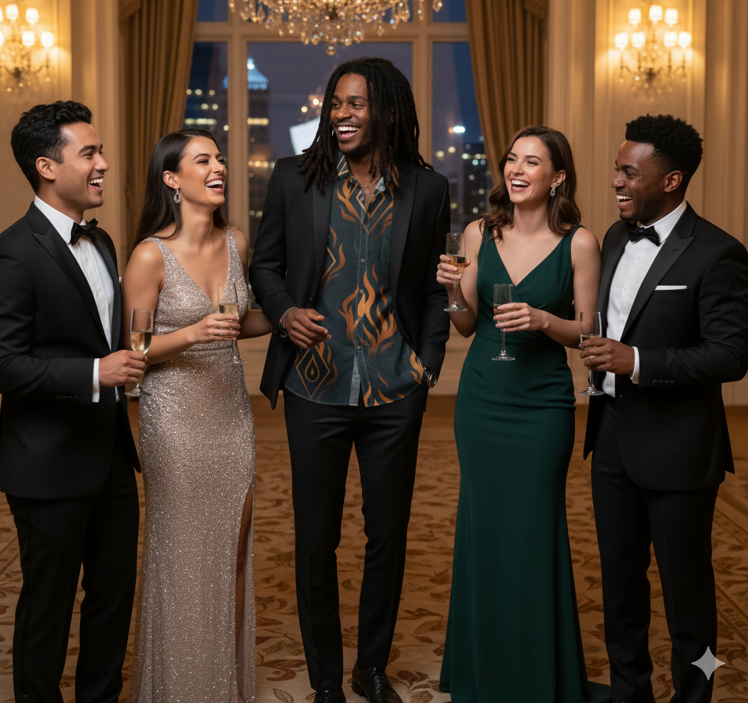 Inferno Diamond Button-Up Men's