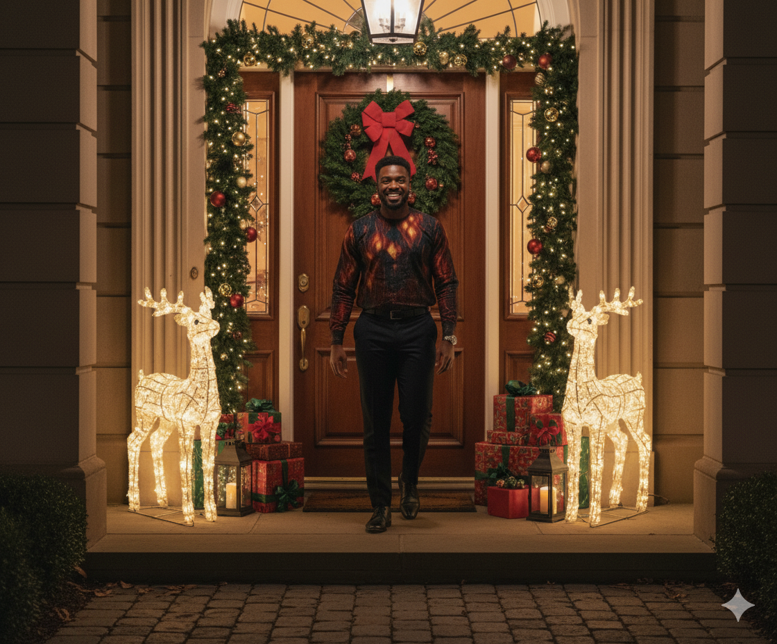 Amber Diamond Glow Men’s Long Sleeve Shirt