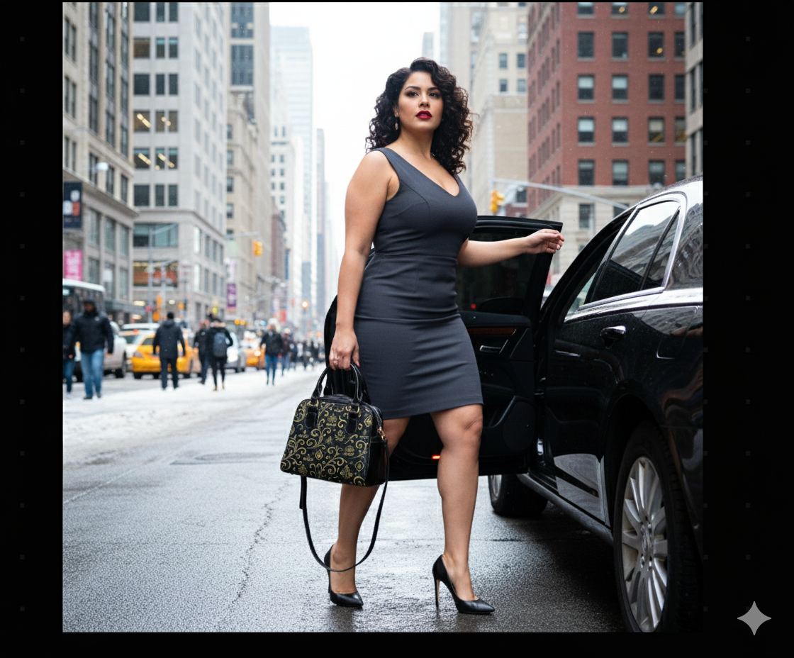 OMEP Luxe Signature Handbag — Black & Gold Designer Tote